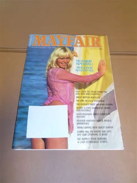 MAYFAIR VOL 16 No 8 August 1981 Vintage Men S Glamour Magazine