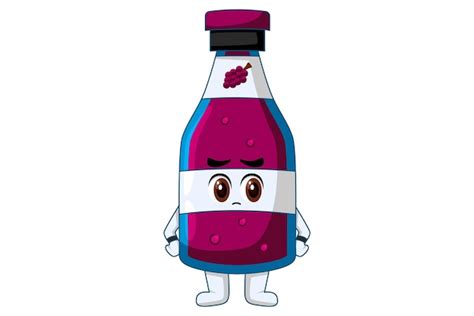 Premium Vector Cute Bottle Character Design Illustration