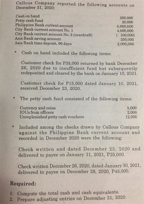 Answered: Callous Company reported the following… | bartleby