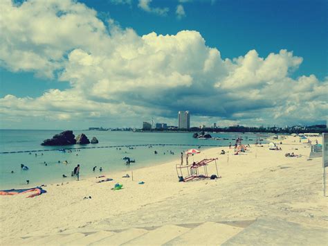 araha beach park chatan cho okinawa japan onna okinawa beach