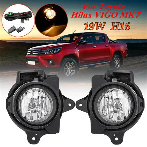 Pair V H Car Fog Light Assembly Lamp With Harness Relay For