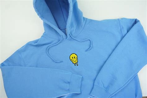 Smiley Face Drip Hoodie Embroidered Hoodie Aesthetic Hoodie Sweatshirt ...