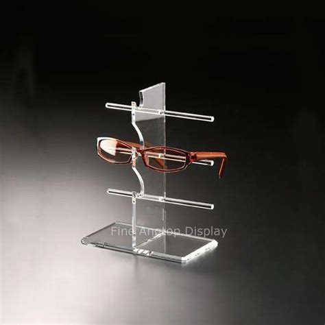 Tier Acrylic Sunglasses Eyeglasses Display Stand With Rectangle Base