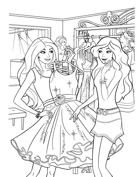 Barbie And Friends Coloring Pages At Free Printable