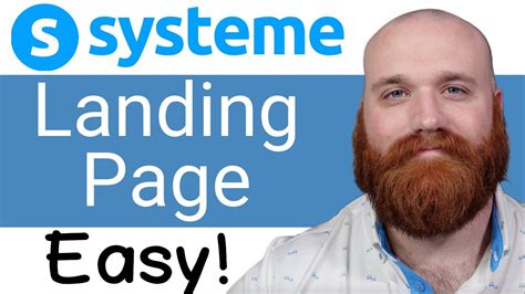 Systeme Io Landing Page Tutorial For Beginners Youtube