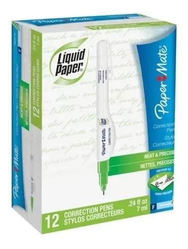 Caja X Corrector Bol Grafo Liquid Paper Ml Punta Met Lica