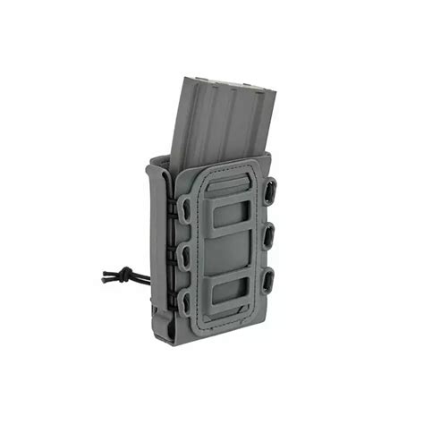 Soft Shell Rifle Mag Pouch With Molle Clips Wolf Gray Tmc