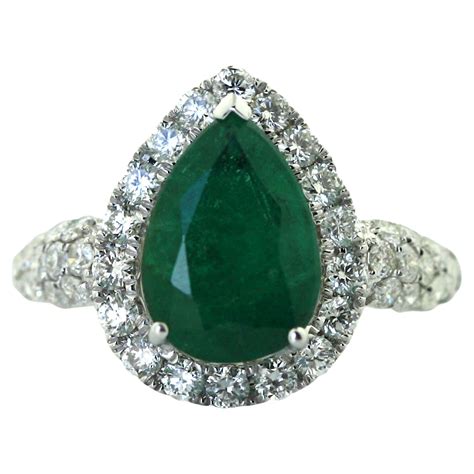 Emerald and Diamond Ring at 1stDibs