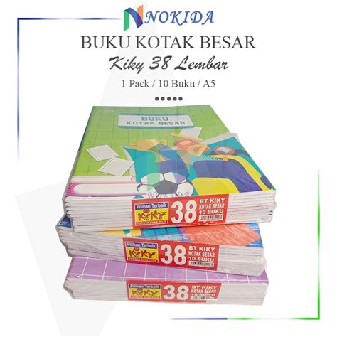 Jual Nokida Buku Kiky Kotak Kotak Besar 38 Lembar A5 1 Pack Buku