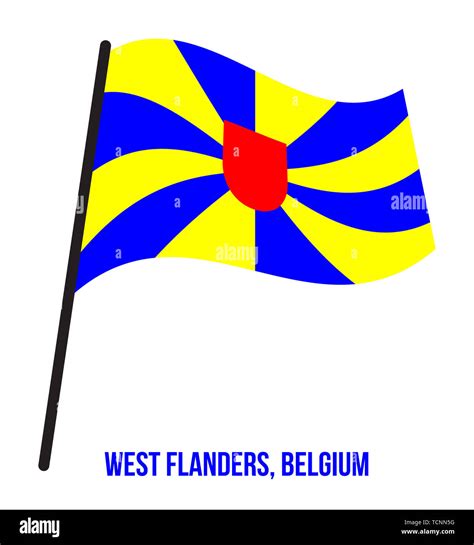 Flandes Occidental Ondear La Bandera Ilustraci N Vectorial Sobre Fondo