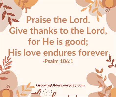 6 Bible Verses of Praise to our God - Growing Older Everyday