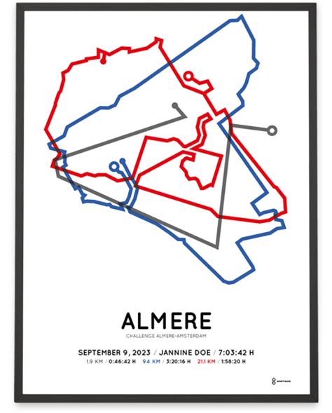 Challenge Almere Amsterdam Middle Distance Print Sportymaps