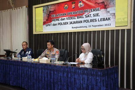 Tingkatkan Kemampuan Polres Lebak Gelar Pelatihan Pembuatan Release