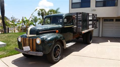 1947 Ford Stake Bed Truck Original Unrestored V8 Flat Head