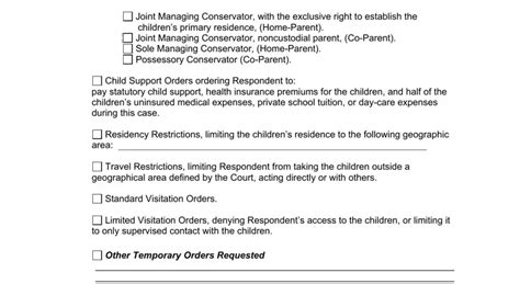 Texas Temporary Restraining Order PDF Form FormsPal