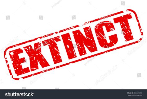 Extinct Red Stamp Text On White Stock Vector Illustration 334365053