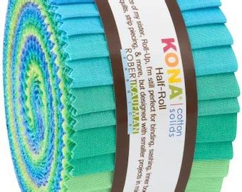 Kona Cotton Solids Mermaid Shores Palette Jelly Roll Pieces From