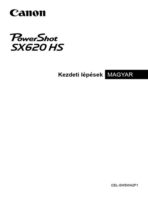 PowerShot SX620 HS Getting Started Guide HU | PDF