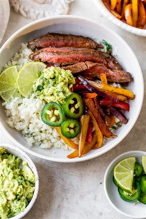 Steak Fajita Bowls The Almond Eater