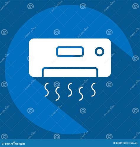 Icon Coolling Related To Air Conditioning Symbol Long Shadow Style