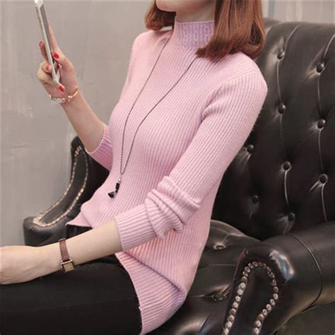 Thick Warm Women Turtleneck Sweater 2018 Autumn Winter Knit Women