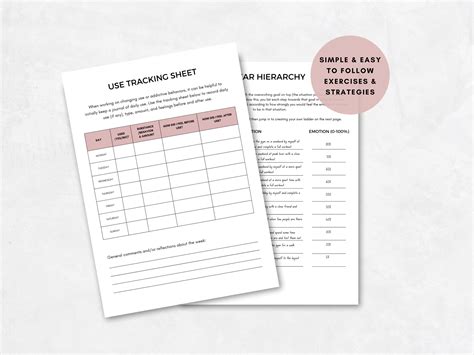 Addiction Worksheet Bundle For Recovery Relapse Prevention Plan