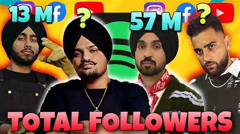 Top Punjabi Singers Who Is Most Followed Sidhu Moose Wala Diljit