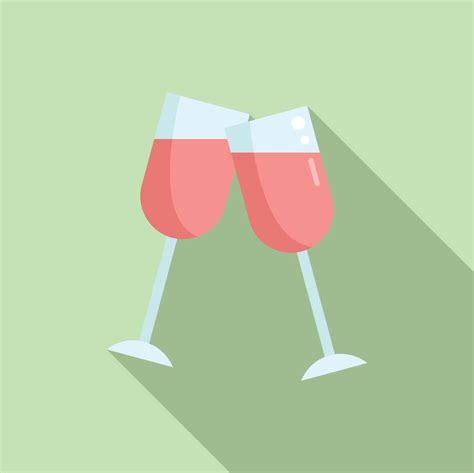 Wine Cheers Icon Flat Vector Drink Hand 15160755 Vector Art At Vecteezy