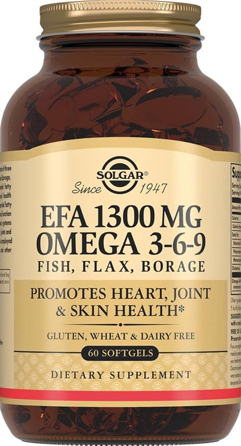 Solgar Omega 3 6 9 EFA 1300 Caps 1300mg 60 Pieces PharmRu Worldwide