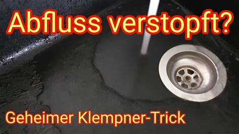 Genialer Klempner Trick Verstopften Abfluss Siphon Damit Frei Bekommen