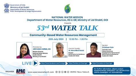 53rd Water Talk On Community Based Water Resources Management