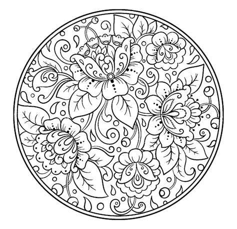 Dibujos De Mandalas Flores Para Colorear Wonder