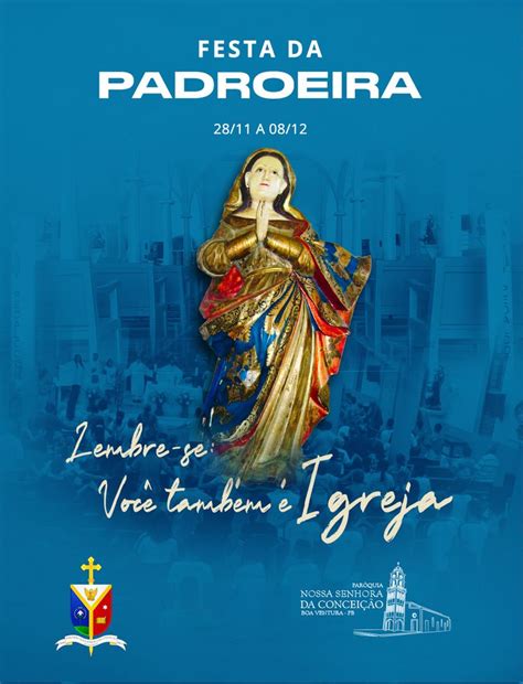 Flyer Festa da Padroeira Padroeira Nossa senhora da conceição Festa