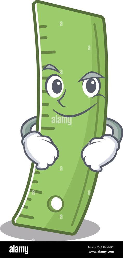 cool ruler mascot character  smirking face stock vector image art