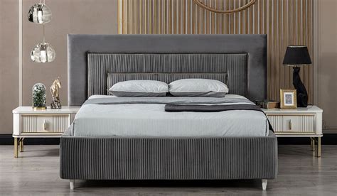 Casa Padrino Luxury Solid Wood Bedroom Set Gray White Gold