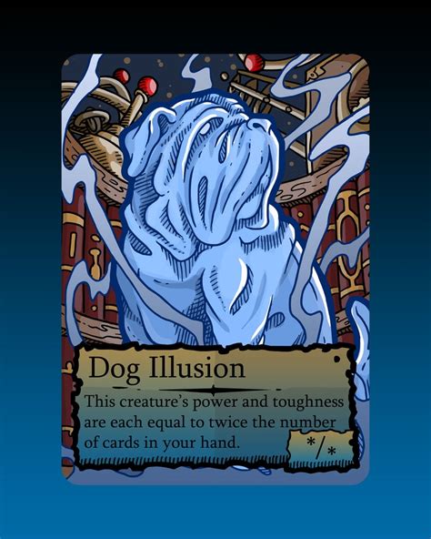 Dog Illusion Token Custom Mtg Magic The Gathering Adventures Etsy