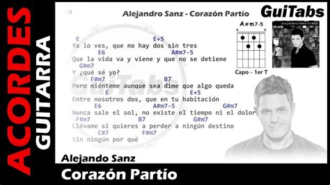 CorazÓn PartÍo 💔 Alejandro Sanz Letras Acordes Guitarra 🎸