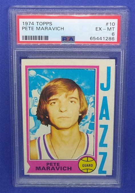 Psa Topps Pete Maravich New Orleans Jazz Hof Ebay