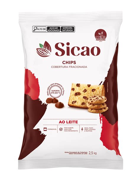 Sicao Sicao Chips Forne Vel Cobertura Fracionada Ao Leite Kg X