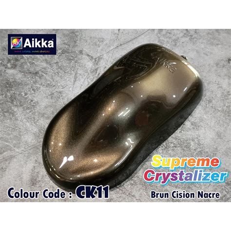 Aikka Ck11 Brun Cision Nacre Supreme Crystalizer 2k Car Paint Cat Kereta Motor Cat Bancuh Siap