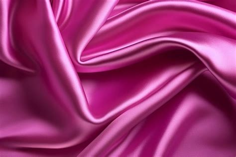 Premium AI Image | Pink silk fabric with a soft wave of silk.