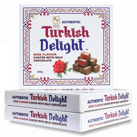 Bulk Authentic Turkish Delight Rose Milk Choc 5 X 200g Glader