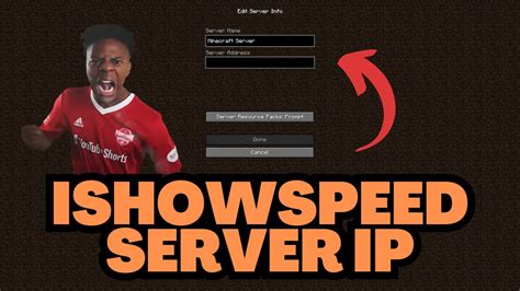 IShowSpeed Minecraft Server IP Address YouTube