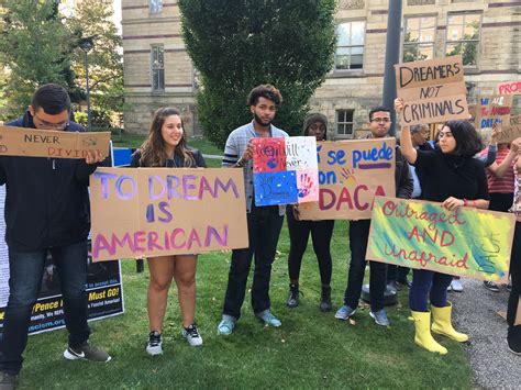Students at Case Western Reserve University protest President Trump's