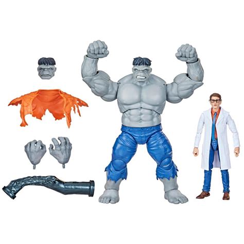 Hasbro Marvel Legends Series Gray Hulk And Dr Bruce Banner 6 Inch