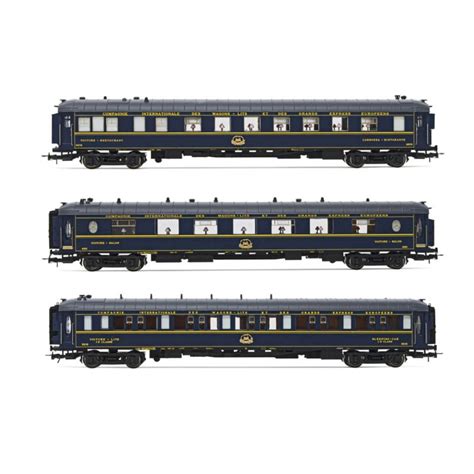 Set De 3 Coches CIWL Train Bleu JOUEF HJ4163