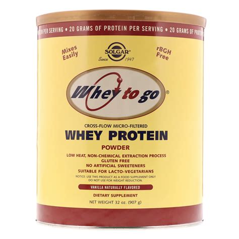 Solgar Whey To Go Whey Protein Powder Vanilla Lbs G Byclue