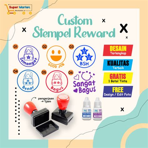 Jual Stempel Reward Penilaian Guru Stempel Nilai Anak Paud Tk Sd