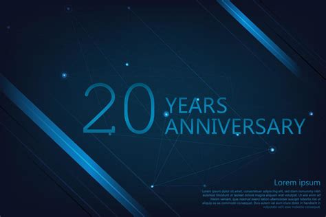 20 Years Anniversary. Geometric Anniversary greeting banner. Poster ...