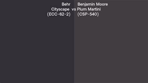 Behr Cityscape ECC 62 2 Vs Benjamin Moore Plum Martini CSP 540 Side